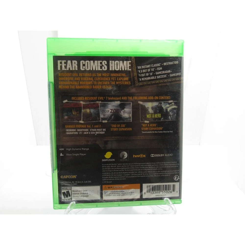 Resident Evil‎ 7 Biohazard Gold Edition Xbox One Video Game Multiplayer - New